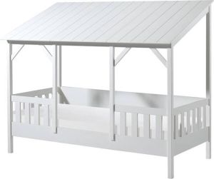 Vipack Bed Huisbed Inclusief 3 Panelen En Slaaplade 90 x 200 cm wit