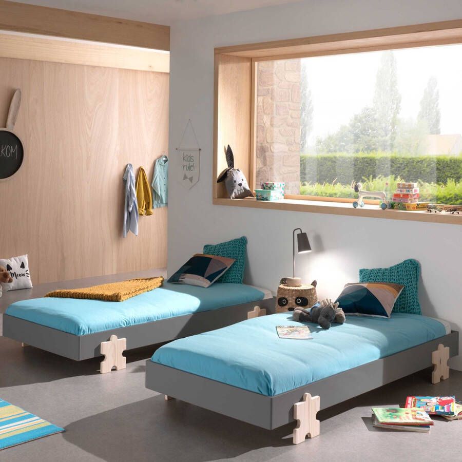 Vipack Kinderledikant Modulo stapelbaar eenpersoonsbed incl. lattenbodem 2 kleuren Ligoppervlak 90 200 cm afzonderlijk of als 2-delige set verkrijgbaar