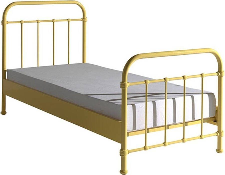 Vipack 1-persoonsledikant New York bedframe metaal poedergecoat in tijdloos ontwerp