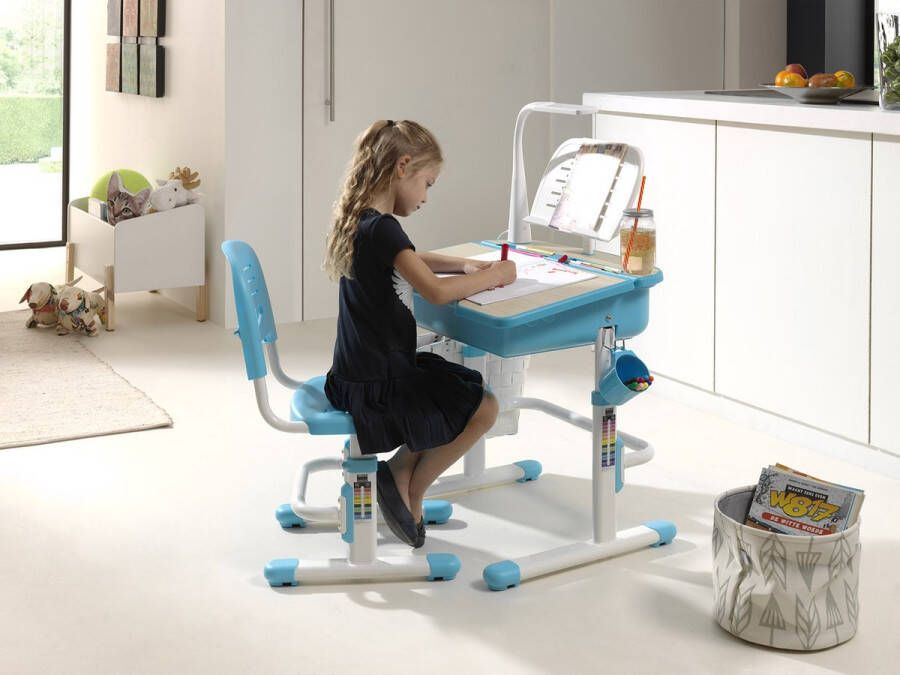 Vipack Kinderbureau Comfortline Scholierenbureau ergonomisch in hoogte verstelbaar met bergruimte (set)