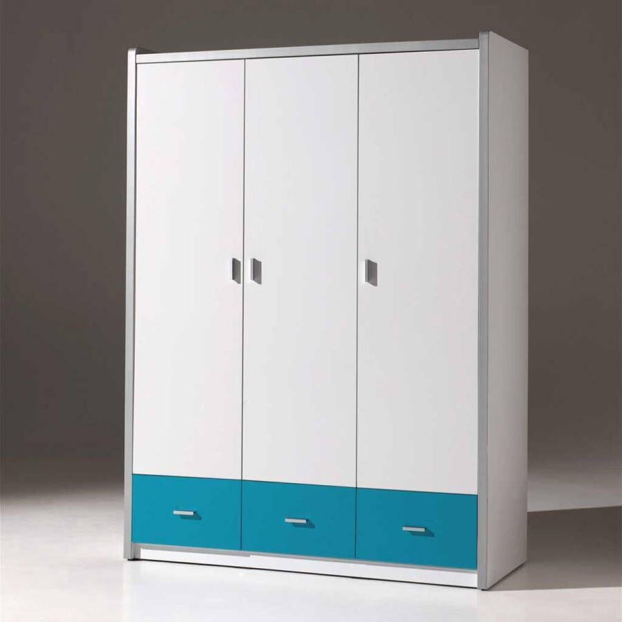 Vipack Kledingkast BONNY Ruime kledingkast met 3 draaideuren 3 kleine laden