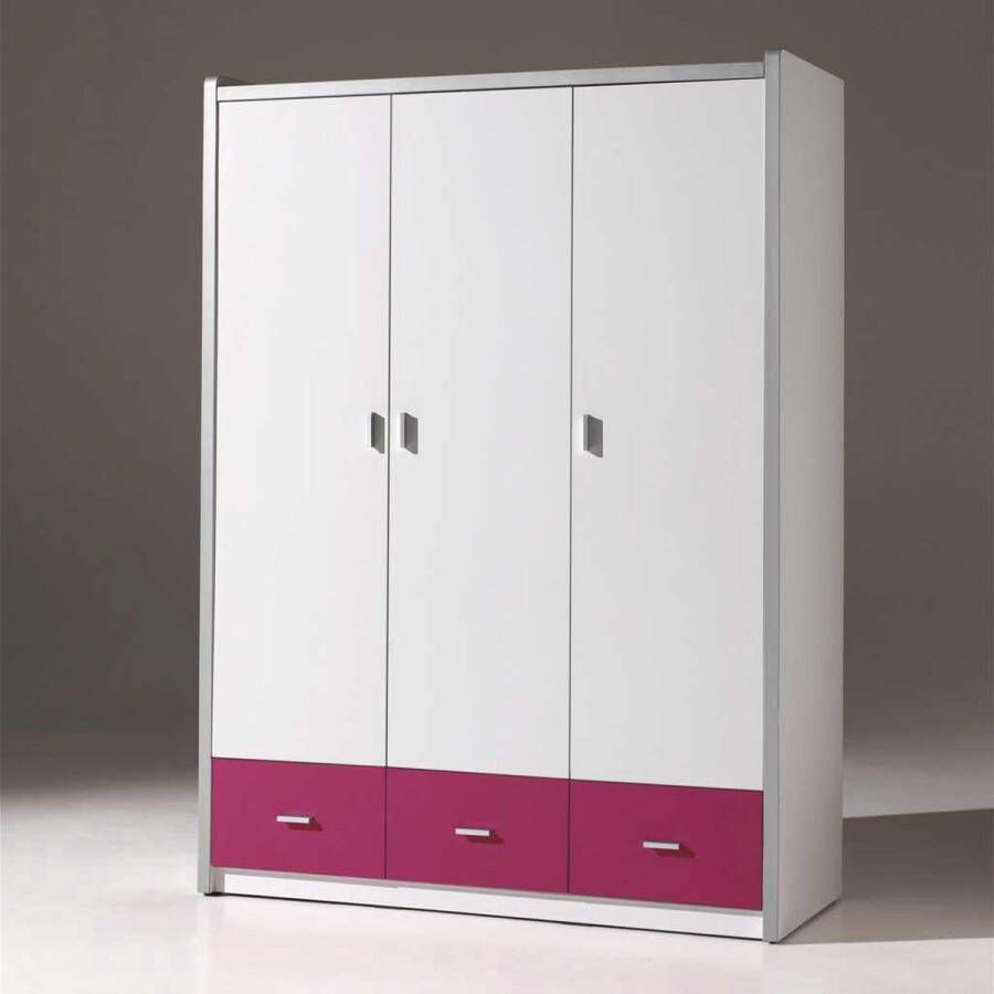 Vipack Kledingkast BONNY Ruime kledingkast met 3 draaideuren 3 kleine laden