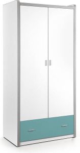Vipack 2-deurs kledingkast Bonny turquoise 202x97x60 cm Leen Bakker