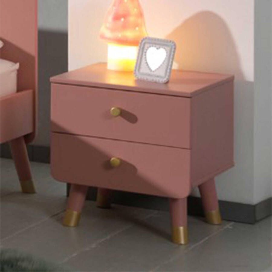 Vipack -Nachtkastje-Billy-2-lades-hout-terraroze - Foto 2