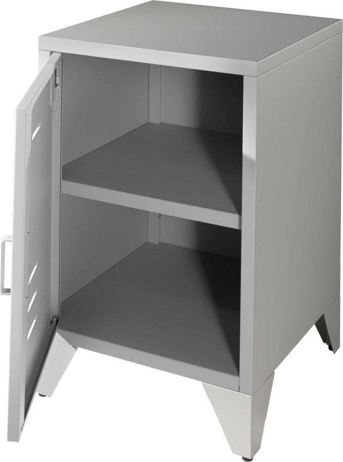 Vipack Nachtkastje Bronxx met 1 deur met magnetische sluiting daarachter 2 ruime vakken