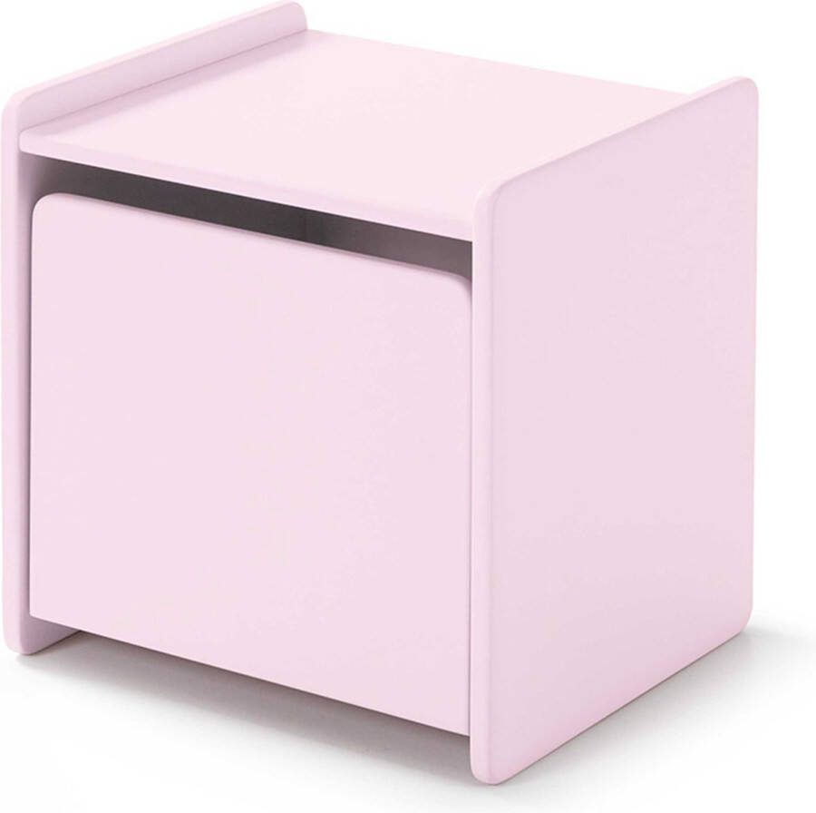 Vipack Nachtkastje Kiddy met 1 draaideur daarachter een groot vak stabiel gebouwd hij kan rechts of links geplaatst worden