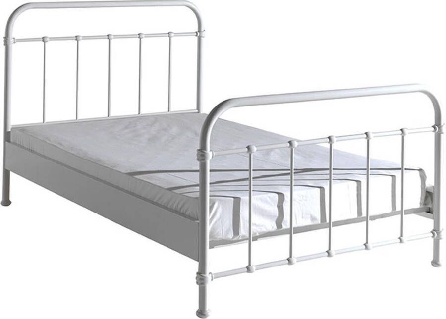 Vipack New York Kinderbed Metalen Bedframe met Lattenbodem 120x200 cm Wit