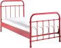 Vipack New York Kinderbed Metalen Bedframe met Lattenbodem 90x200 cm Rood - Thumbnail 1