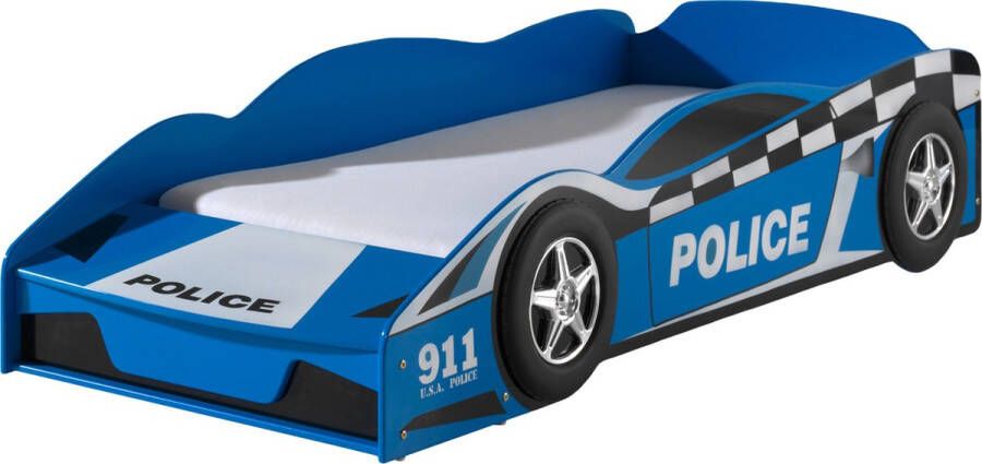 Vipack Peuterbed Politiewagen 70x140 Blauw