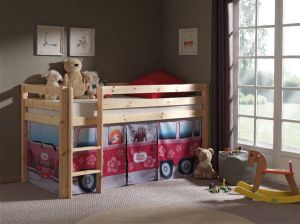 Vipack Pino Halfhoogslaper Grenen Met Speelgordijn Princess