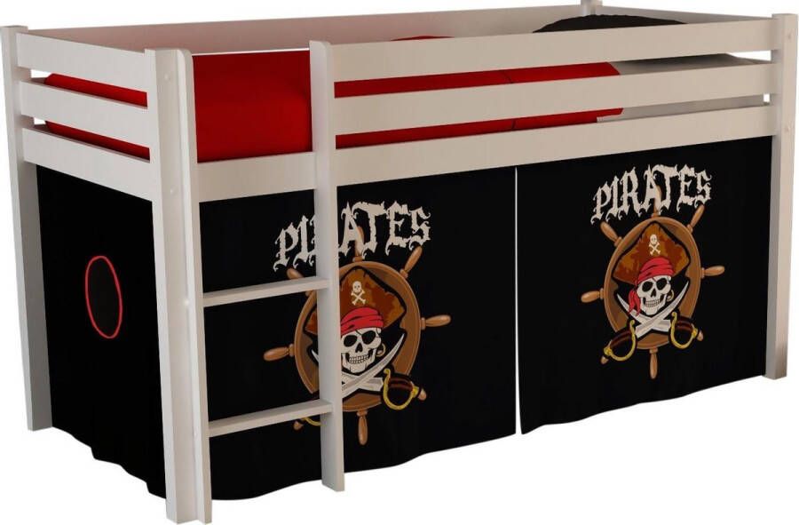 Vipack Pino Halfhoogslaper met Pirates Gordijn 90 x 200 cm