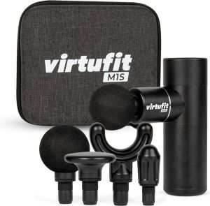 Virtufit M1s Mini Massage Gun 4 opzetstukken Oplaadbaar Spier Massage Draadloos Inclusief Opbergkoffer- Professioneel