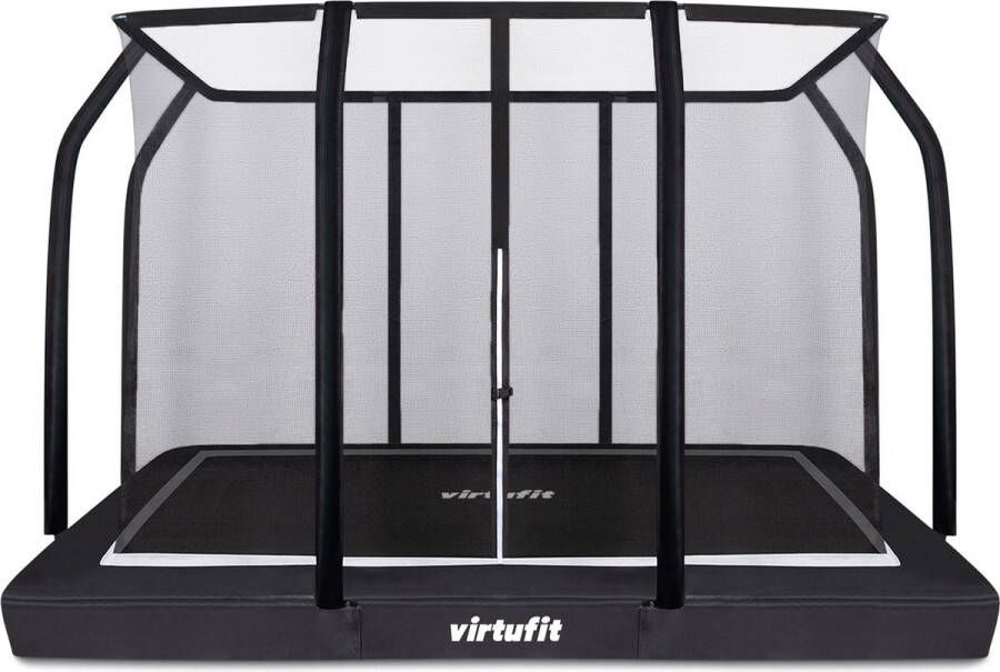 Virtufit Premium Inground Trampoline met Veiligheidsnet Zwart 183 x 274 cm