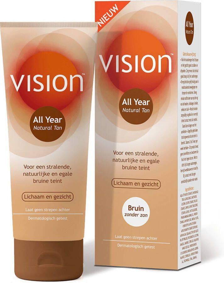 Vision All Year Natural Tan Zonnebrand Zelfbruiner 135 ml