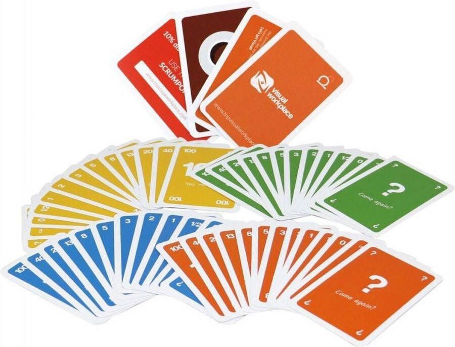 Visual Workplace B.V. Scrum Planning Poker kaarten Engels Geschikt voor Professionals