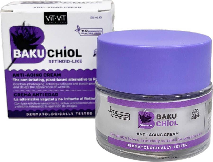 Vit Bakuchiol – Gezichtscrème Anti Aging Huidverzorging alternatief voor Retinol