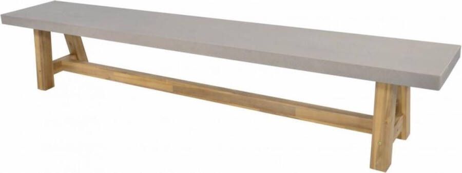 Tuinbankje.nl Tuinbank Judy met betonlook zitting 250x40x45 cm