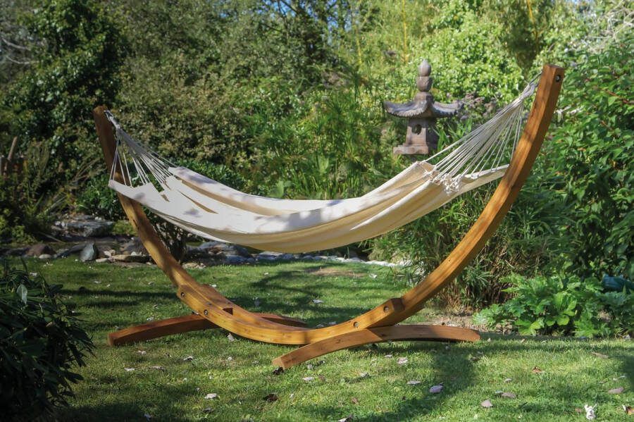 VITA tuinmeubelen Hangmat Meleze in houten standaard