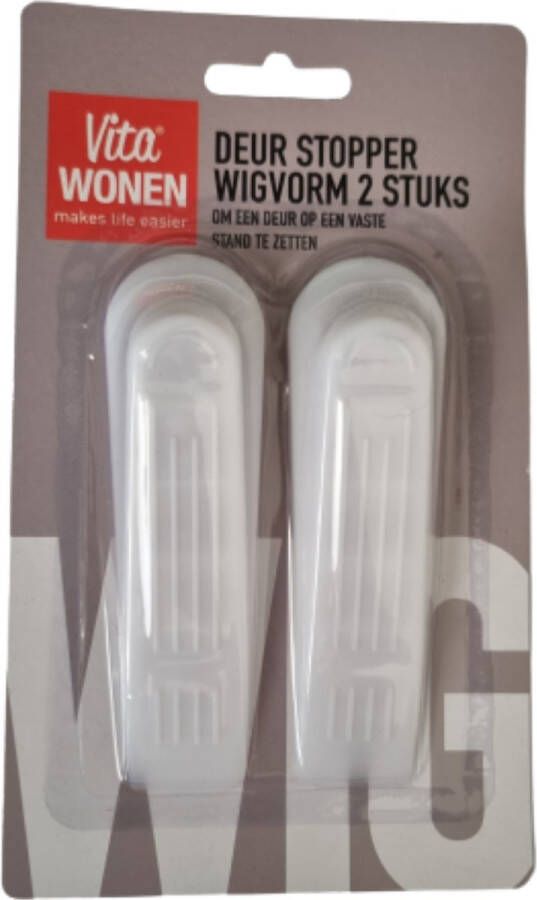 Vita Wonen Deurstopper | 2 stuks | Wit | Deurstop | Wigwam stopper