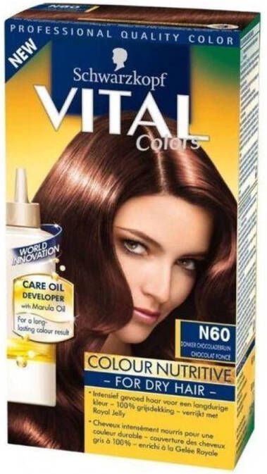 Vital Colors Royal Jelly Schwarzkopf Vital Colours Royal Jelly 60 Donker Chocolade Bruin Haarverf