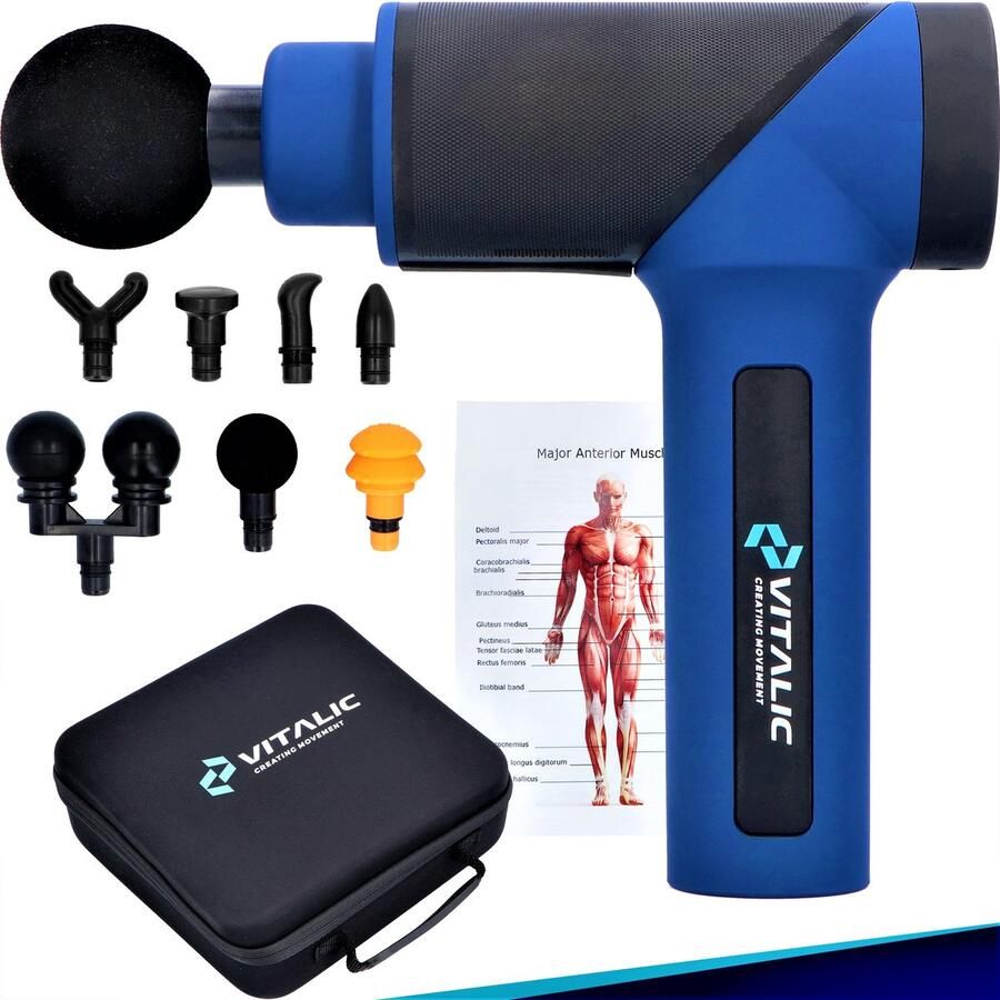 VITALIC Premium Massagegun met 7 massagekoppen en 6 snelheidstanden Massagegun professioneel