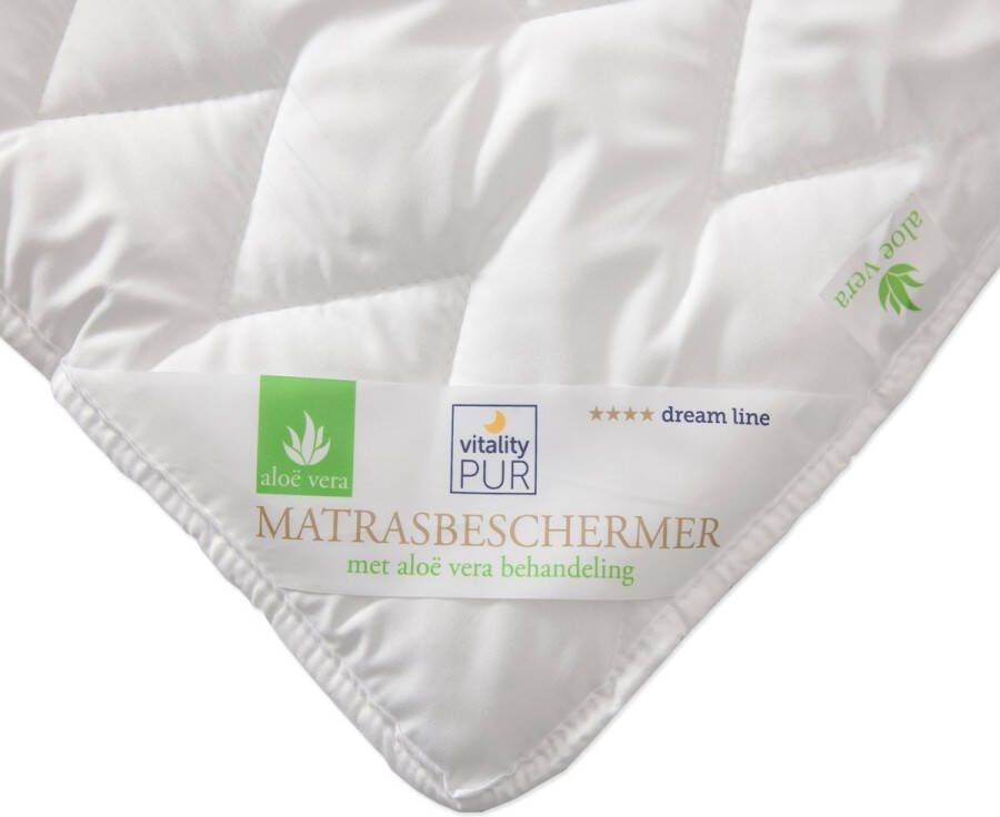 Vitality Pur – Matrasbeschermer met Aloe Vera tijk – Natuurlijk – Tweepersoons 180x200