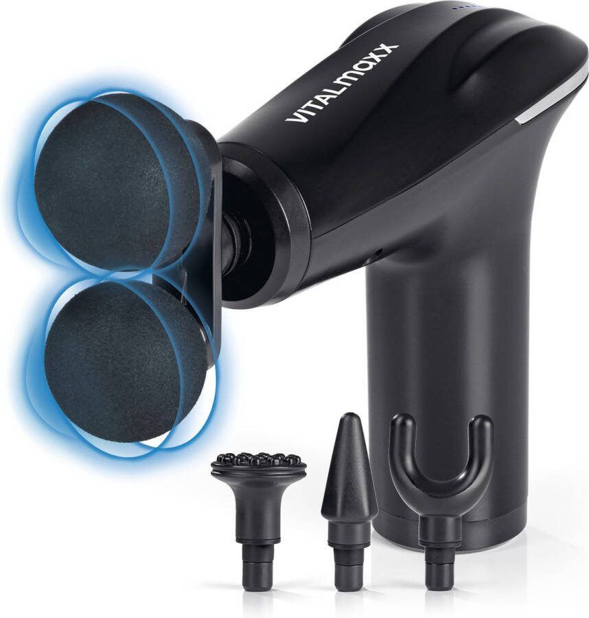 Vitalmaxx Massagepistool 6 krachtniveaus & 4 opzetstukken inclusief dubbel kogelopzetstuk