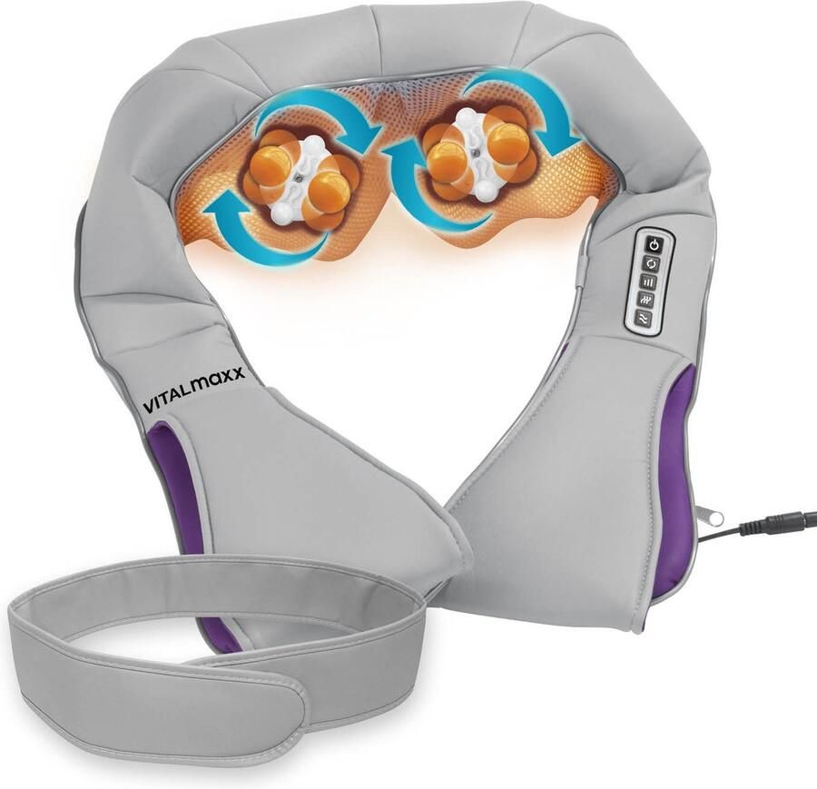 Vitalmaxx Massage kussen – Nekmassage apparaat – Massage apparaat – Shiatsu massage – Draadloos