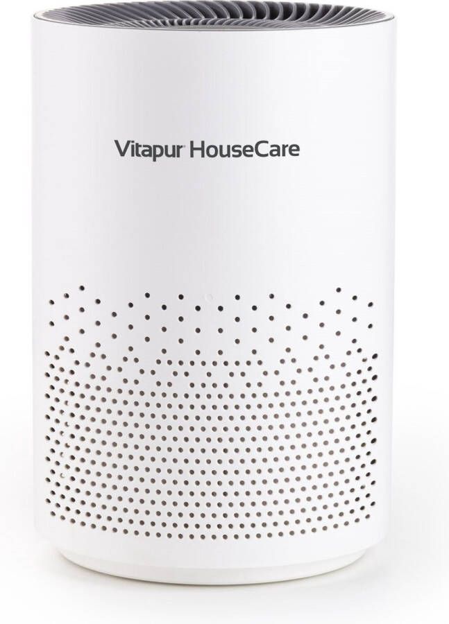 Vitapur Luchtreiniger Air purifier Luchtreiniger met HEPA filter Ionisator met 360 graden flow extreem stil met timer wit