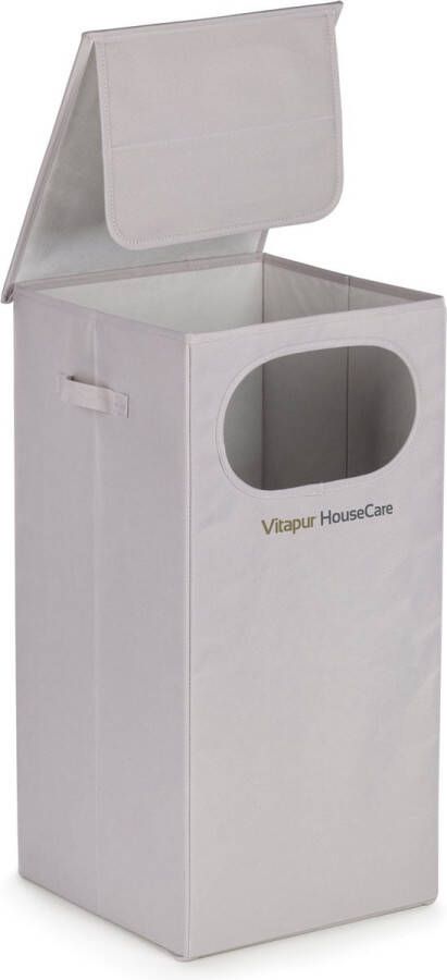 Vitapur Opvouwbare Wasmand XL wasmand met deksel lichtgewicht 70 Liter