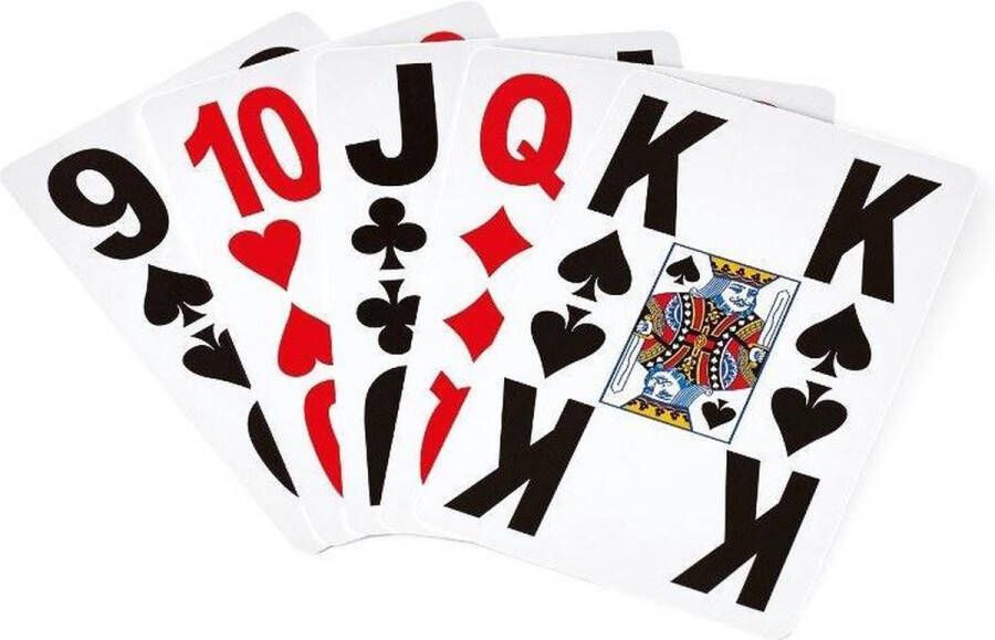 Vitility Speelkaarten XL Kaartspel Grote symbolen Speelkaarten