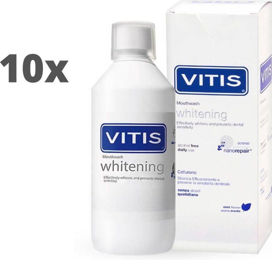 Vitis 10x Whitening Mondspoelmiddel Voordeelpakket