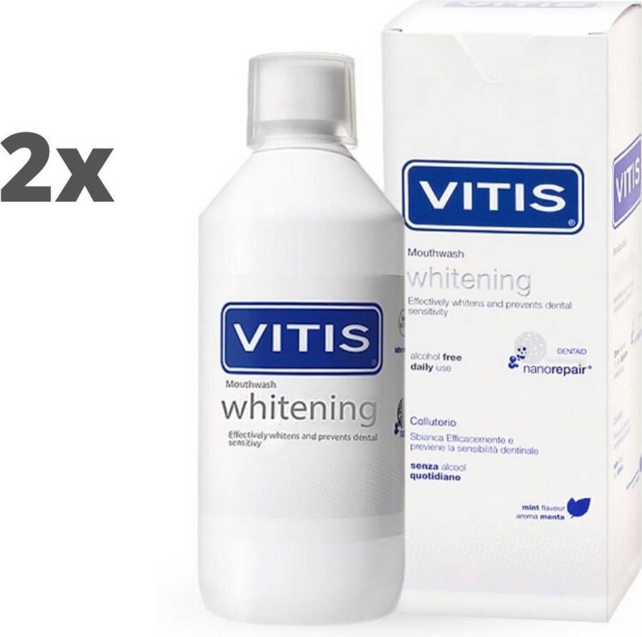 Vitis 2x Whitening Mondspoelmiddel Voordeelpakket