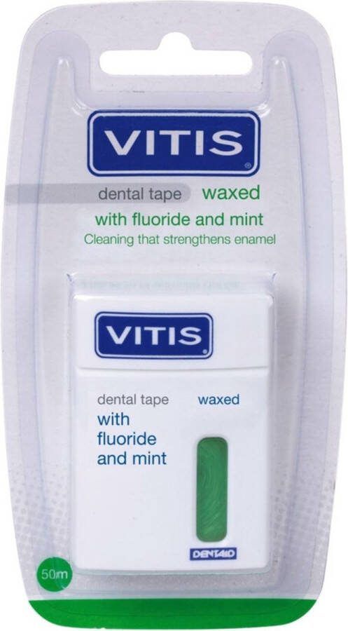Vitis 3x Waxed Dental Tape Fluoride & Mint 50 meter