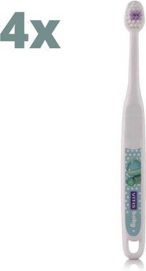 Vitis 4x Baby Tandenborstel Voordeelverpakking