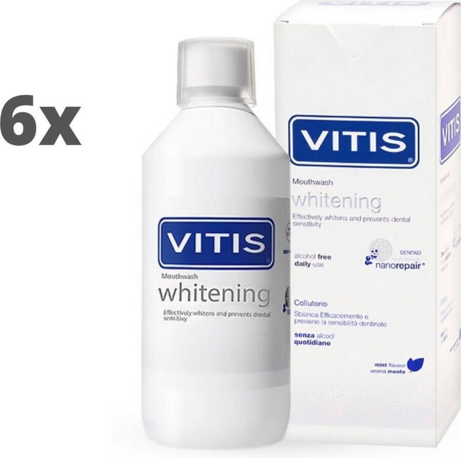 Vitis 6x Whitening Mondspoelmiddel Voordeelpakket