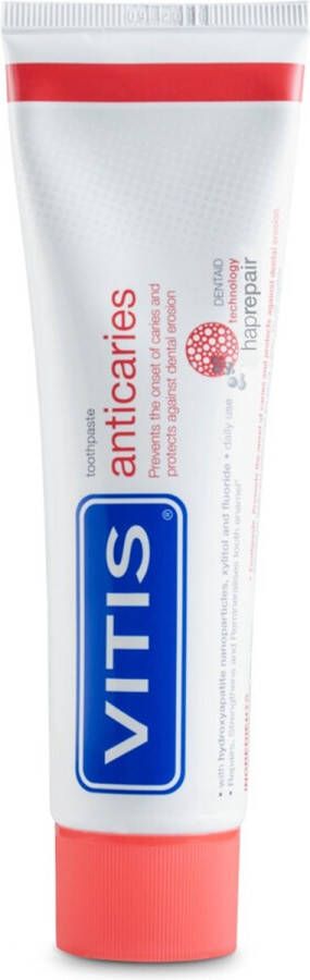 Vitis Anticaries Tandpasta 4 x 75 ml Voordeelverpakking