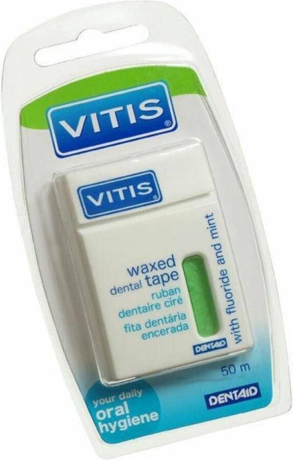 Vitis Dental Tape Waxed 50m Fluoride Mint