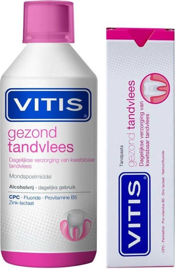 Vitis Gingival Tandpasta + Mondwater (gezond tandvlees) Voordeelpakket