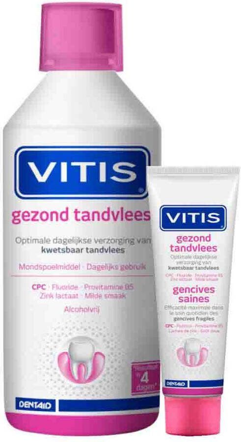 Vitis Gingival Tandpasta + Mondwater (gezond tandvlees) Voordeelpakket