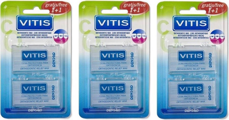 Vitis Orthodontic Wax 3 x 2 Stuks Voordeelverpakking