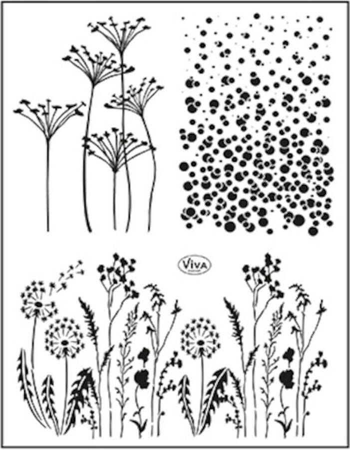 Viva Decor Clear Stamp Hintergrund Wiese Stempel Kaarten maken