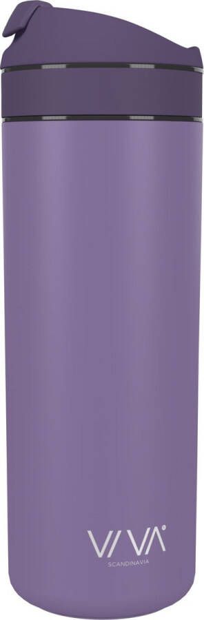 Viva Recharge Drinkbeker met Filter 460 ml Roestvast Staal Paars