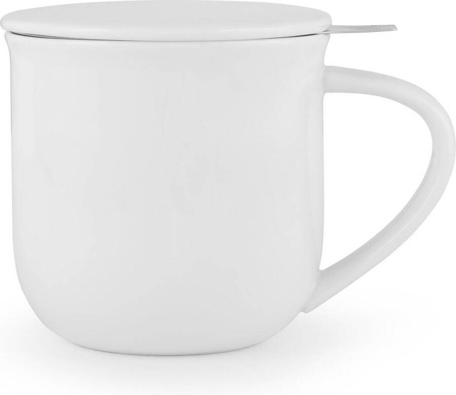 Viva Minima Balanced Medium Tea Cup with Infuser (Pure White)