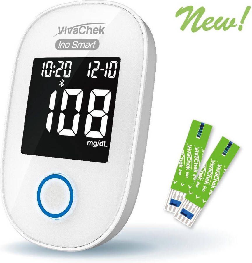 VivaChek Ino Smart glucosemeter startpakket (inclusief 25 lancetten 25 test strips en een prikpen)