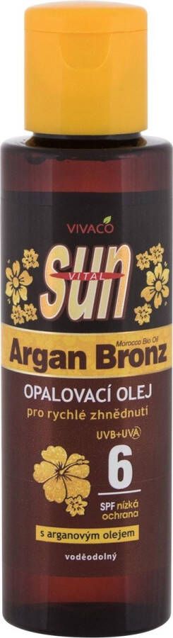 VIVACO Sun Argan Bronz Suntan Oil Spf 6 Sunscreen For The Body 100ml