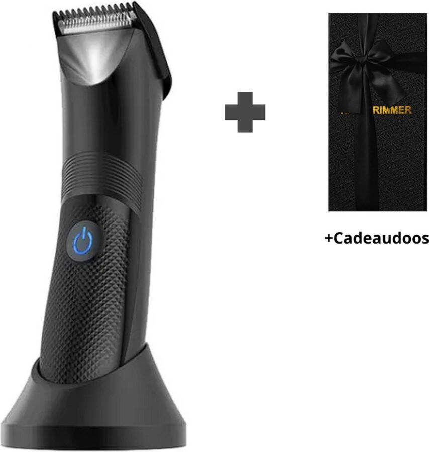 VivaHome Elektrische Body Hair Trimmer Voor Heren Oplaadbaar Lies Hair Trimmer Bal Scheerapparaat Groomer Vervangbare Keramische Bladkoppen Waterbestendig Incl Cadeaudoos