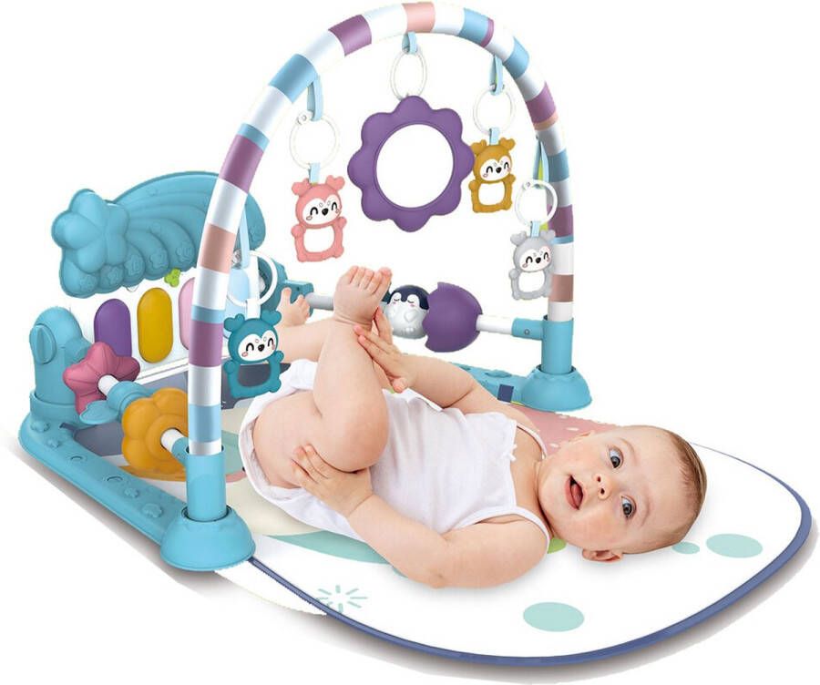 Vivakids Baby fitness deken Baby speelmat & Piano Baby gymtapijt incl. speeltjes