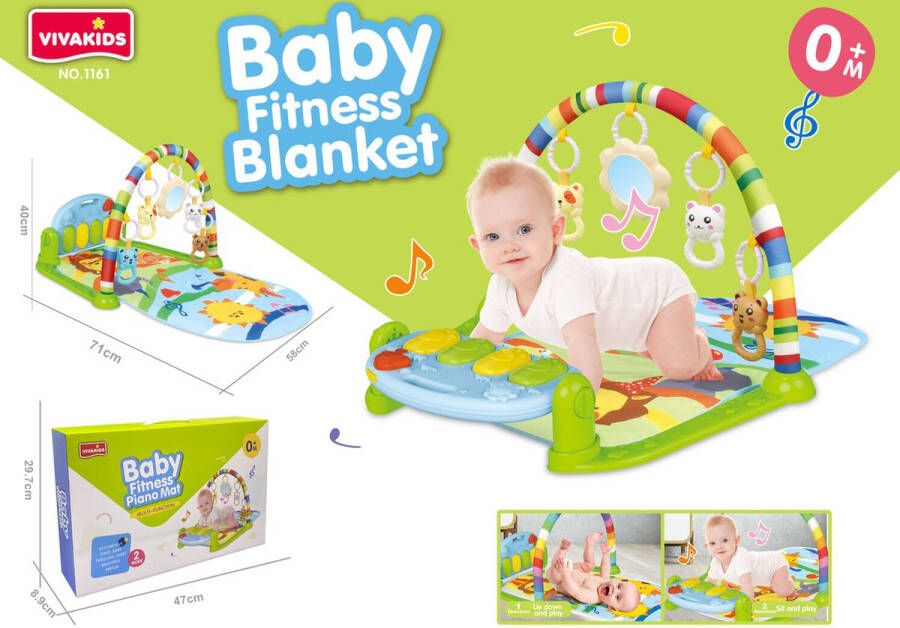 Vivakids Babygym Speelmat speeltjes en Piano 0 jaar fitness mat Viva Kids