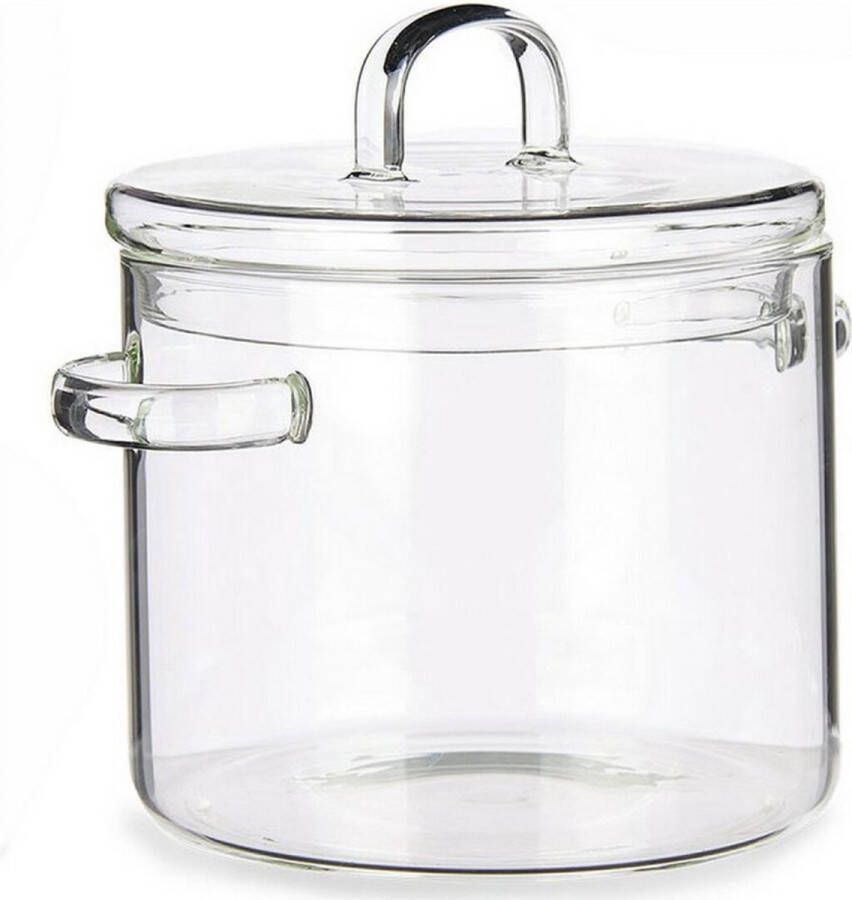 Vivalto Casserolepan met deksel Borosilicaatglas Transparant (15 4 x 16 8 x 20 5 cm)